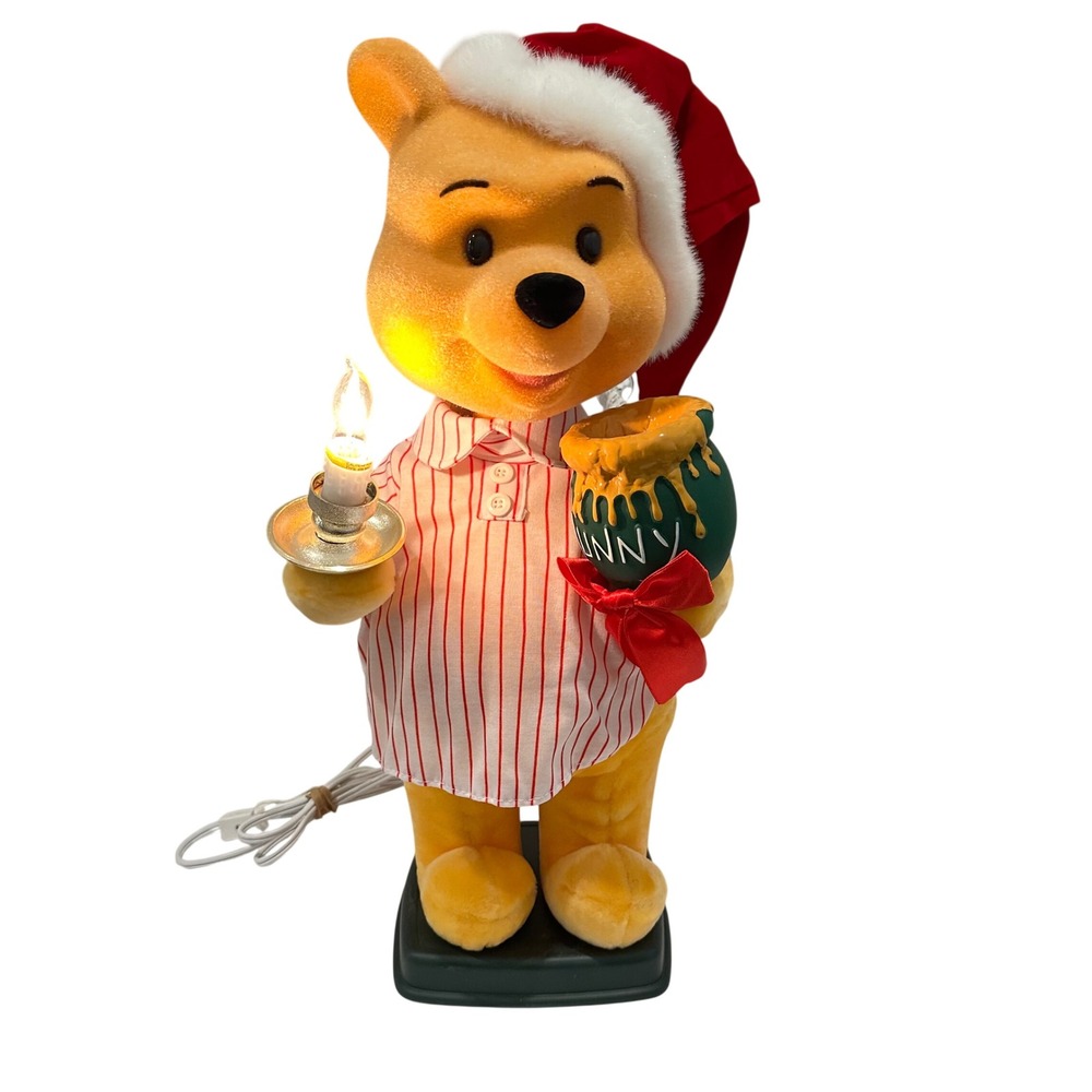 Vintage 1995 Telco Winnie the Pooh Animated Christmas Motion-ette Display 22"